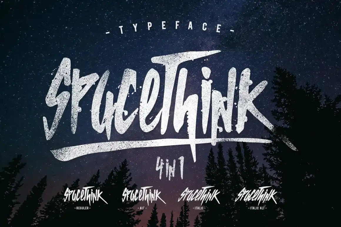 SPACETHINK Typeface Font 4