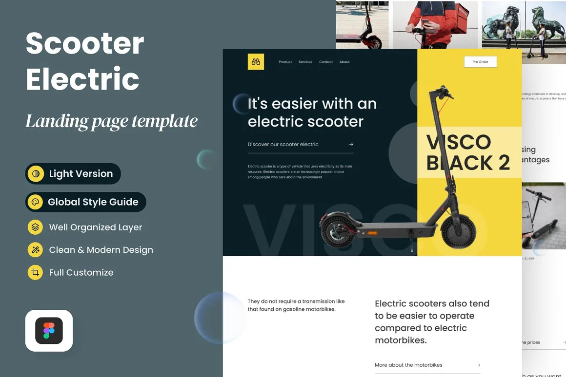 Scooter Electric Landing Page