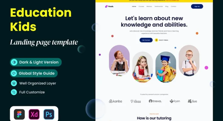 Education Kids Landing Page