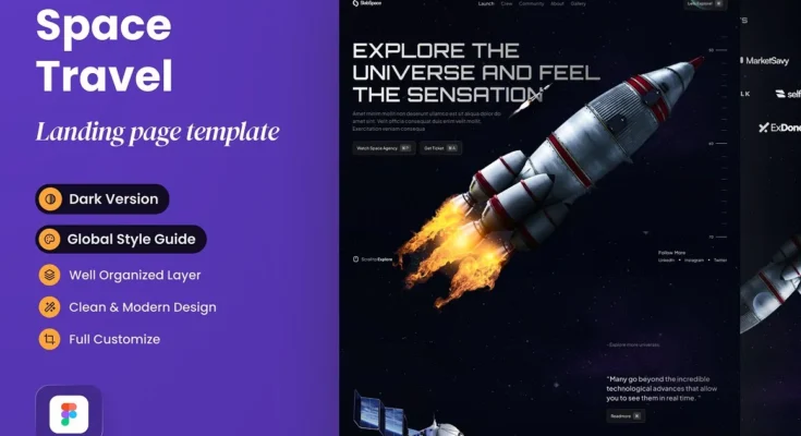 Space Travel Landing Page