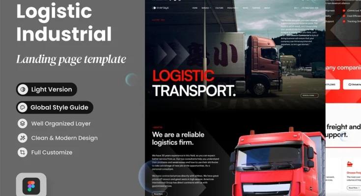 Logistic Industrial Landing Page