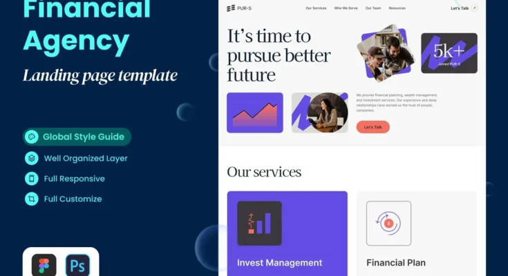 Financial Landing Page Template