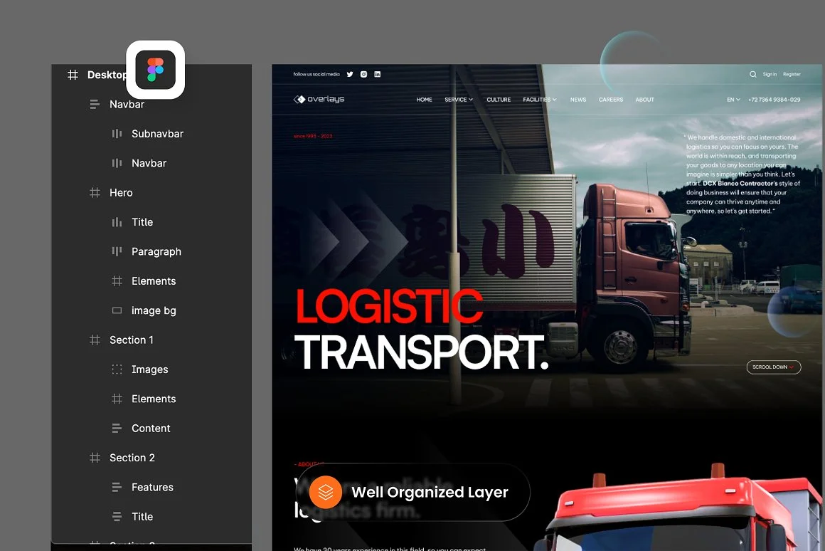 Logistic Industrial Landing Page 3