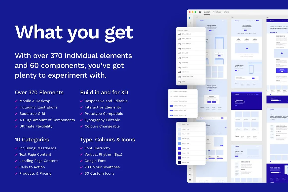 Adobe XD Wireframe Kit 3