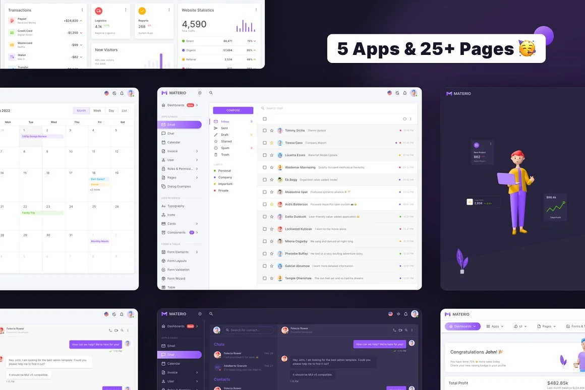 Materio – Admin Dashboard UI Kit 4