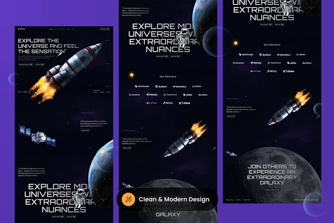 Space Travel Landing Page 4