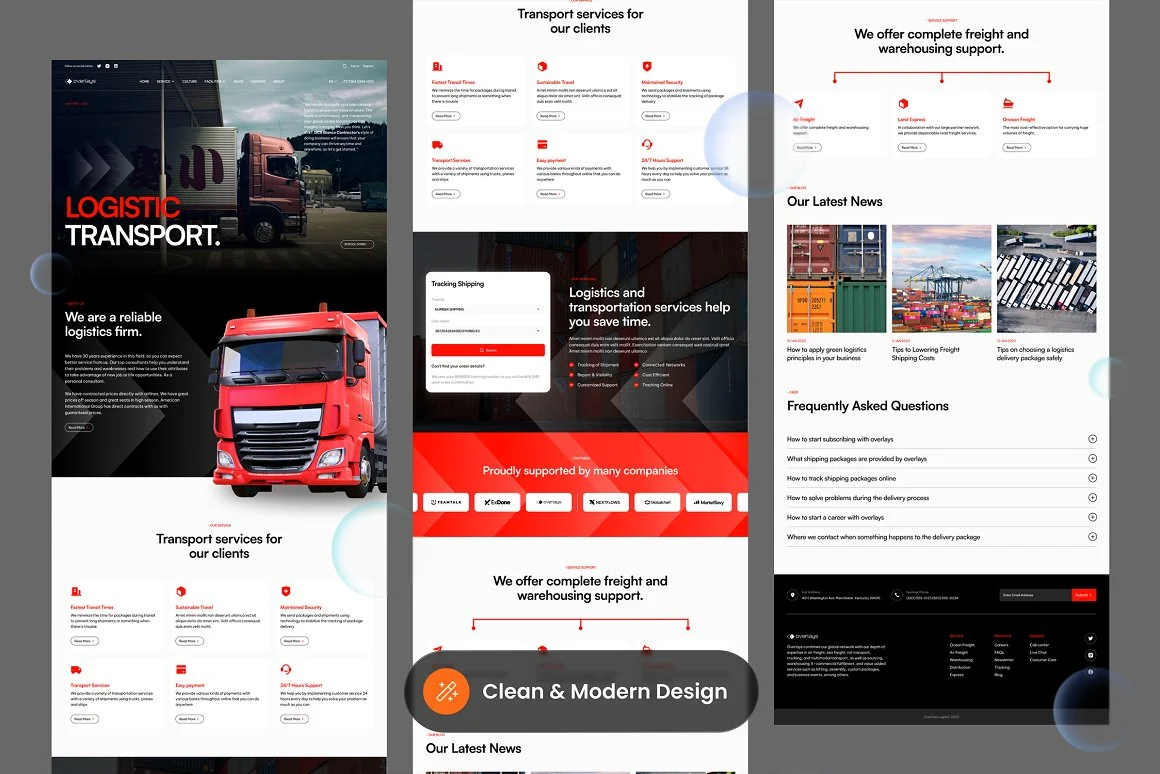 Logistic Industrial Landing Page 4