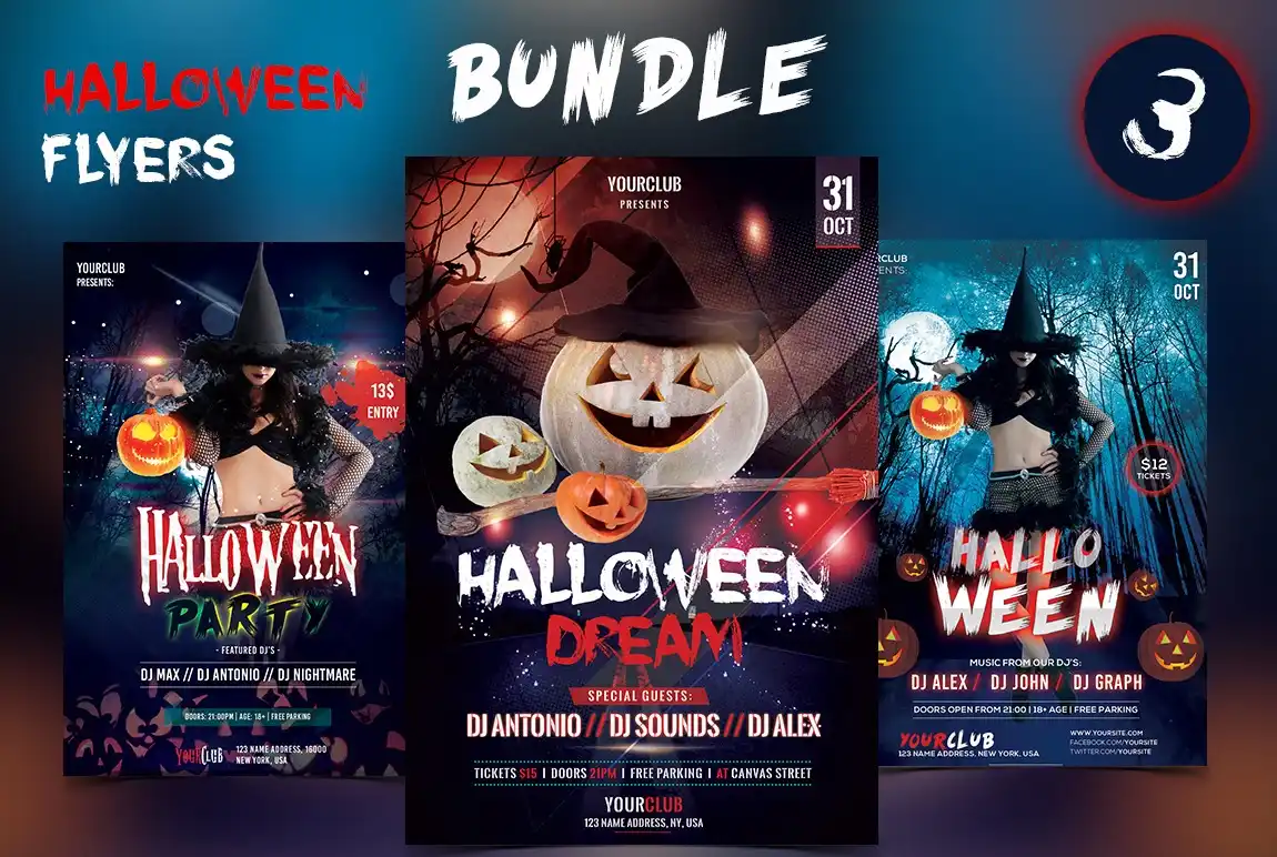 Halloween Flyers Bundle