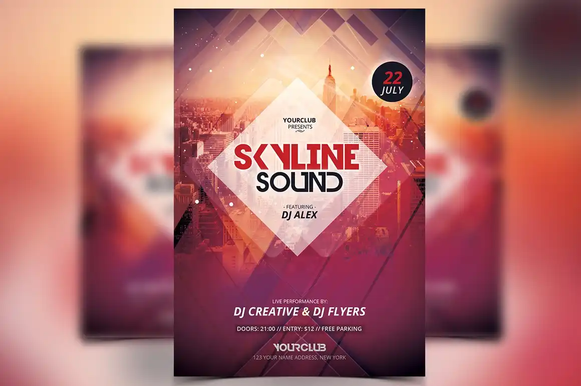 Skyline Sound PSD Flyer