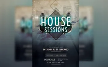 House Sessions PSD Flyer