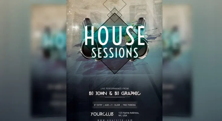 House Sessions PSD Flyer