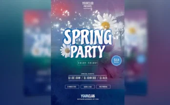 Spring Party PSD Flyer