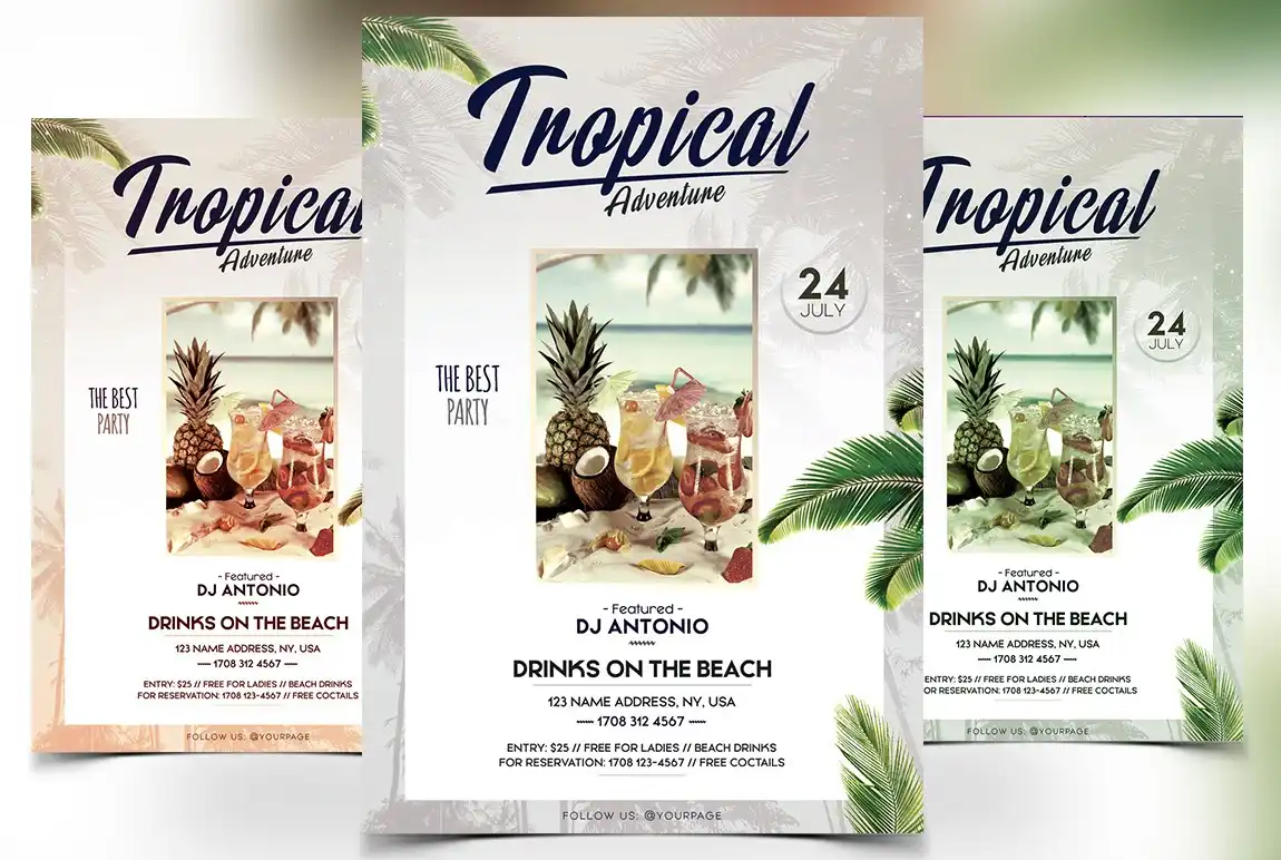 Tropical Adventure PSD Flyer