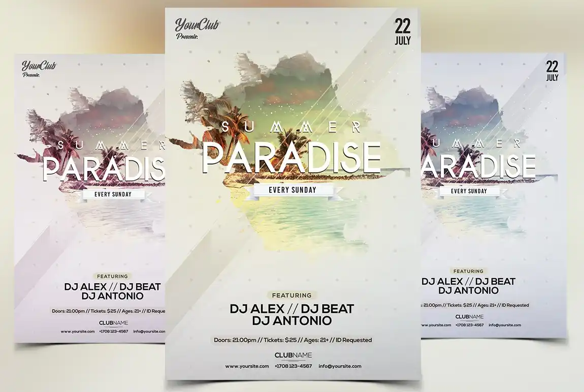 Summer Paradise Flyer Template