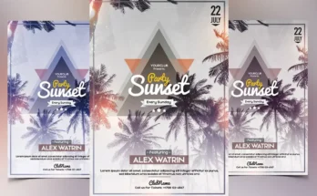 Party Sunset PSD Flyer Template