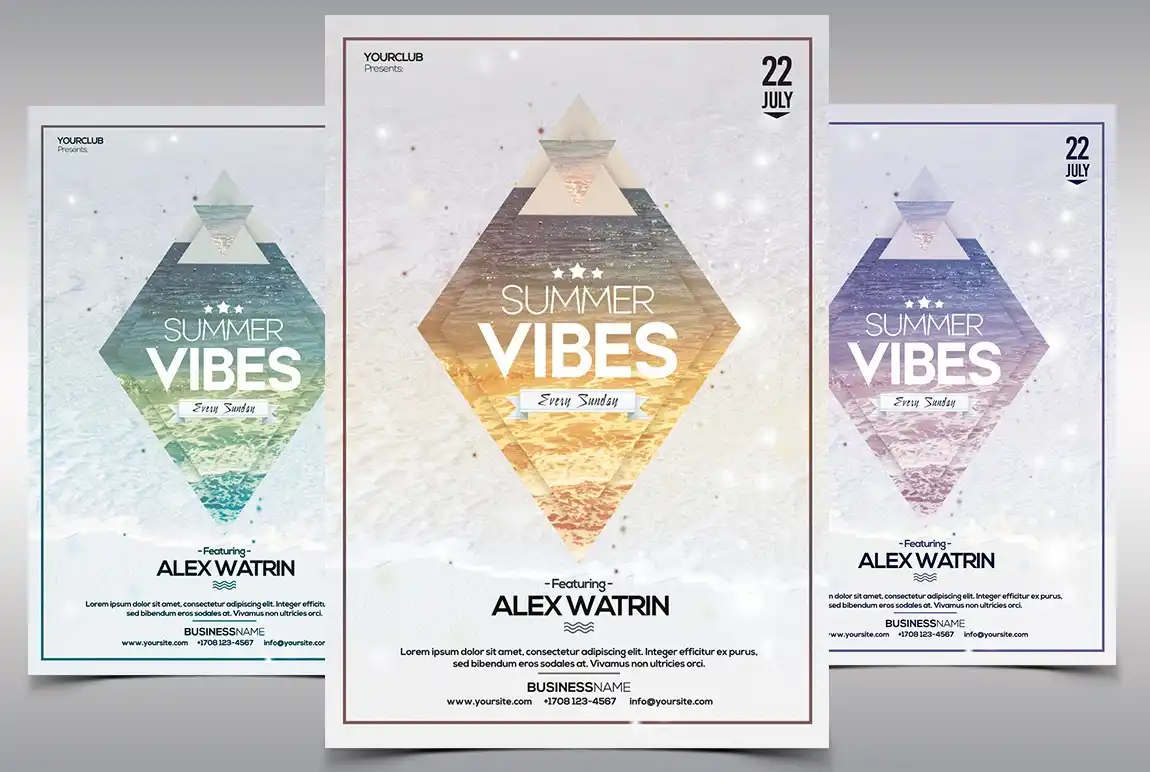 Summer Vibes PSD Flyer Template