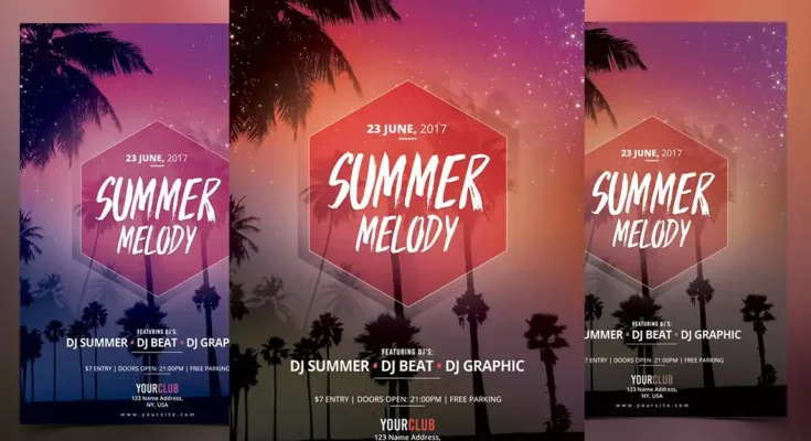 Summer Melody PSD Flyer