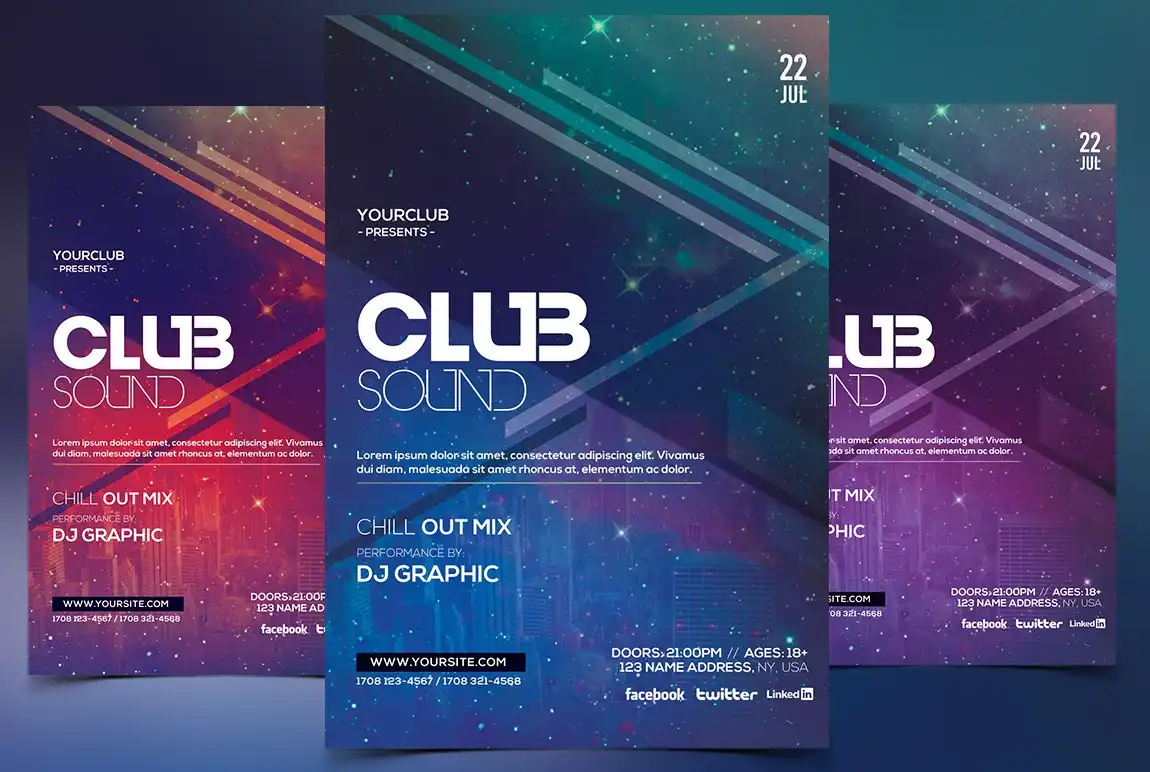 Club Sound PSD Flyer Template