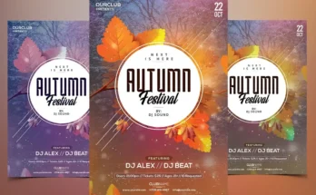 Autumn Festival PSD Flyer Template