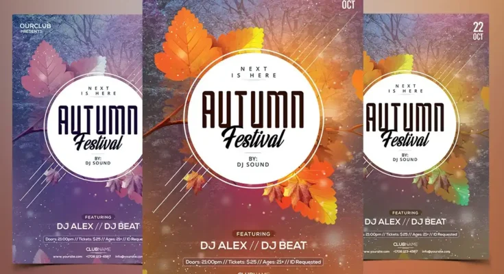 Autumn Festival PSD Flyer Template