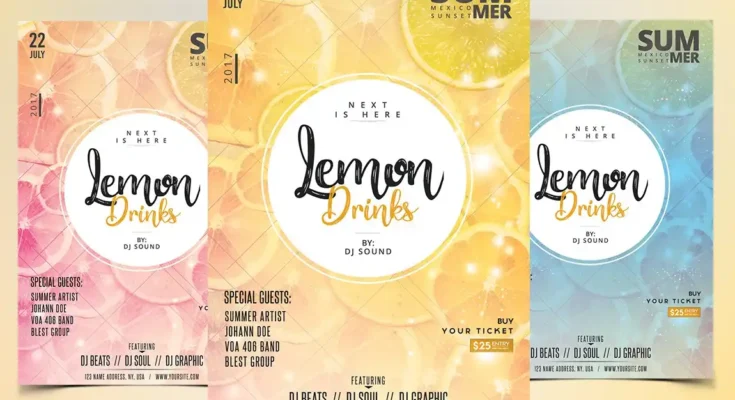 Lemon Drinks - PSD Flyer Template