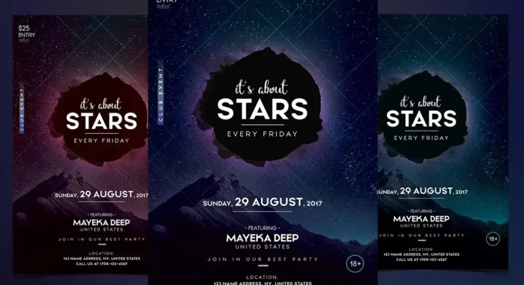 Stars PSD Flyer Template