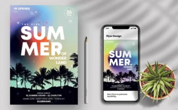 Tropical Summer Event Flyer Template 2