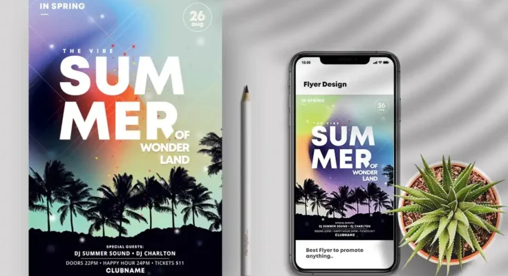 Tropical Summer Event Flyer Template 2