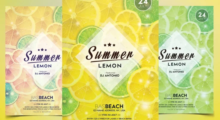 Summer Lemon Flyer Template