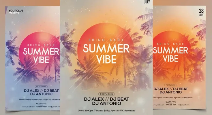 Summer Vibe Flyer Template