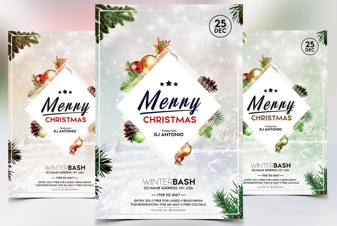 Merry Christmas Flyer Template