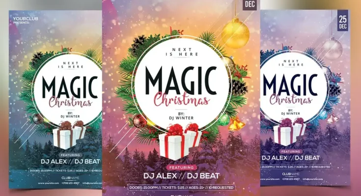 Magic Christmas PSD Flyer