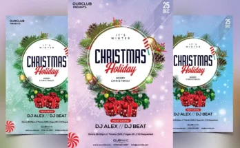 Christmas & Holiday PSD Flyer