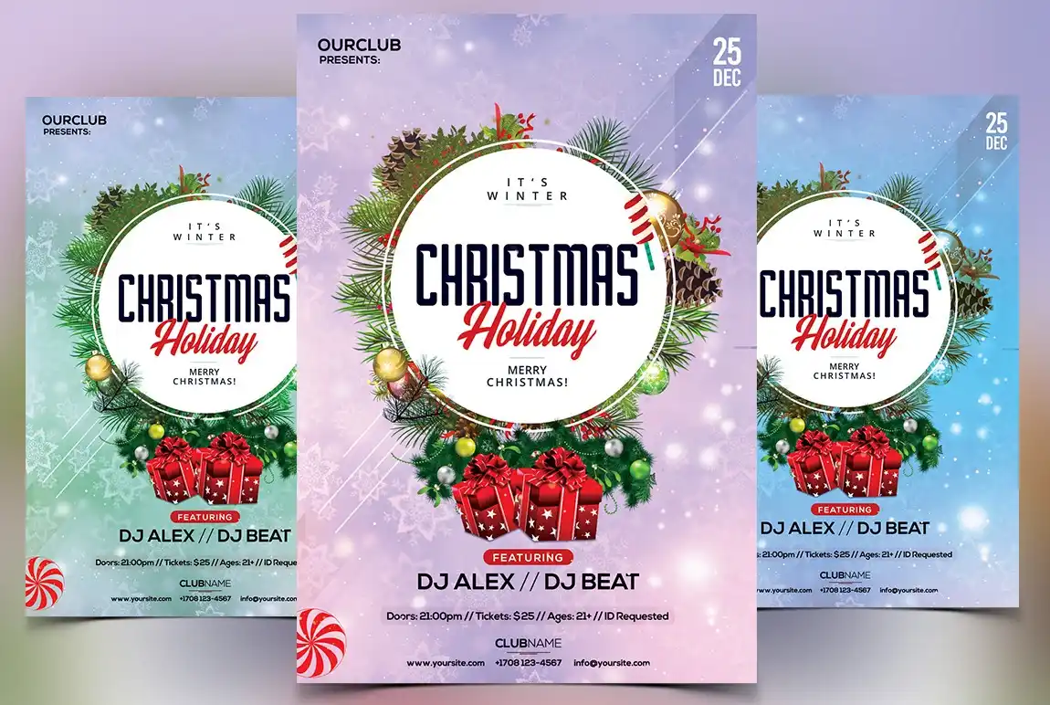 Christmas & Holiday PSD Flyer