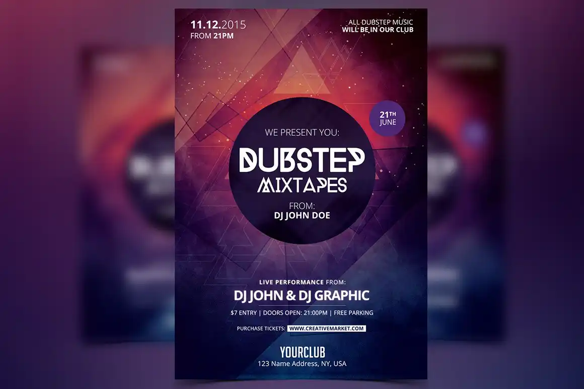 Dubstep Mixtapes Flyer Design