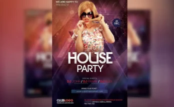 House Party Flyer PSD Design