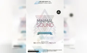 Sound Minimal PSD Flyer Template