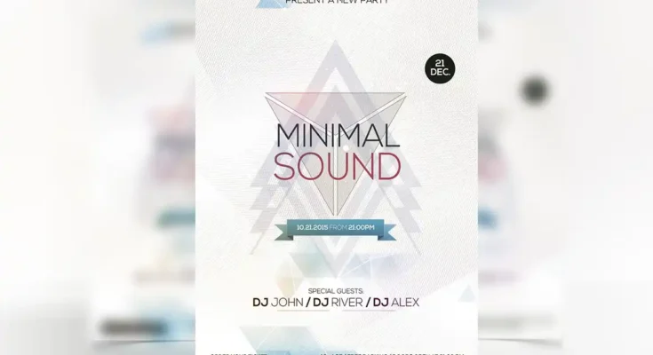 Sound Minimal PSD Flyer Template