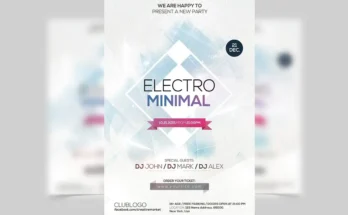 Electro Minimal Flyer Template