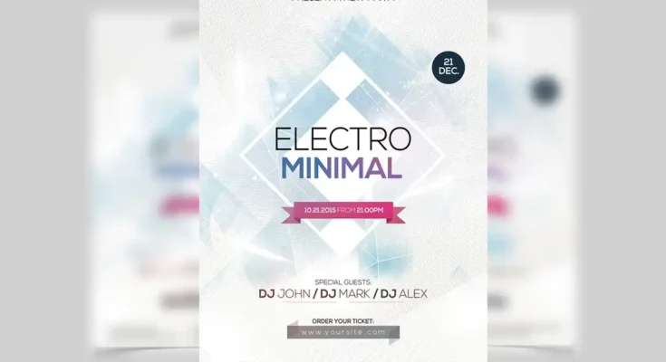 Electro Minimal Flyer Template