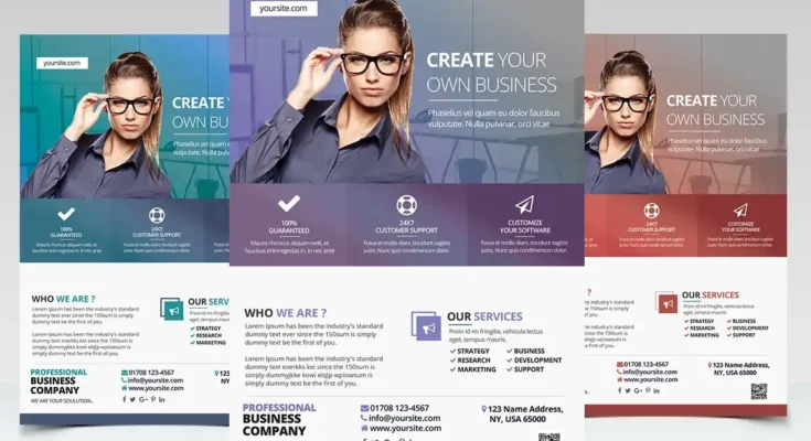 Create Business PSD Flyer Template