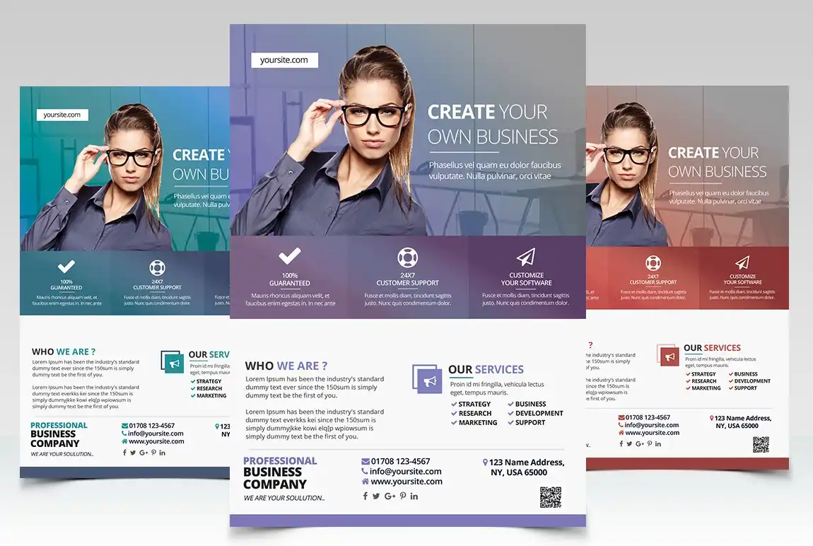 Create Business PSD Flyer Template