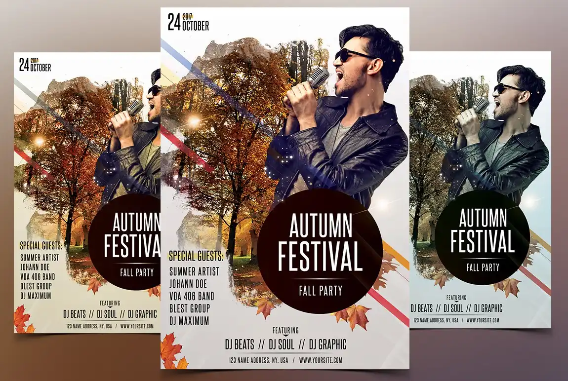 3 PSD Autumn Flyers