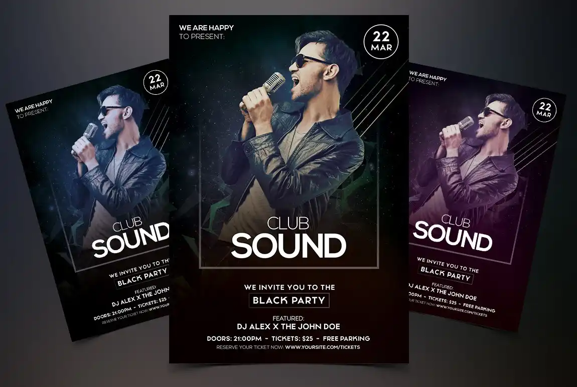 Club Sound 2 Flyer Templates