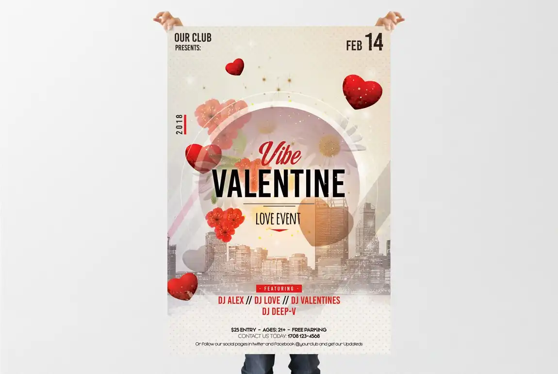 Vibe Valentines Flyer Template