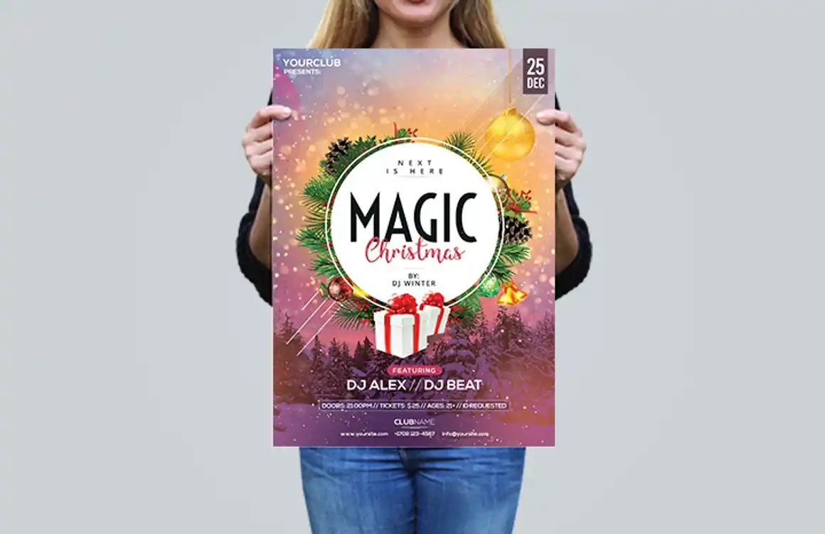 Magic Christmas PSD Flyer 2