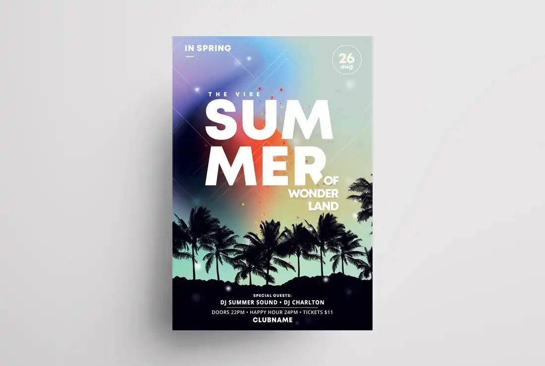 Tropical Summer Event Flyer Template