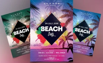 Beach Party PSD Flyer