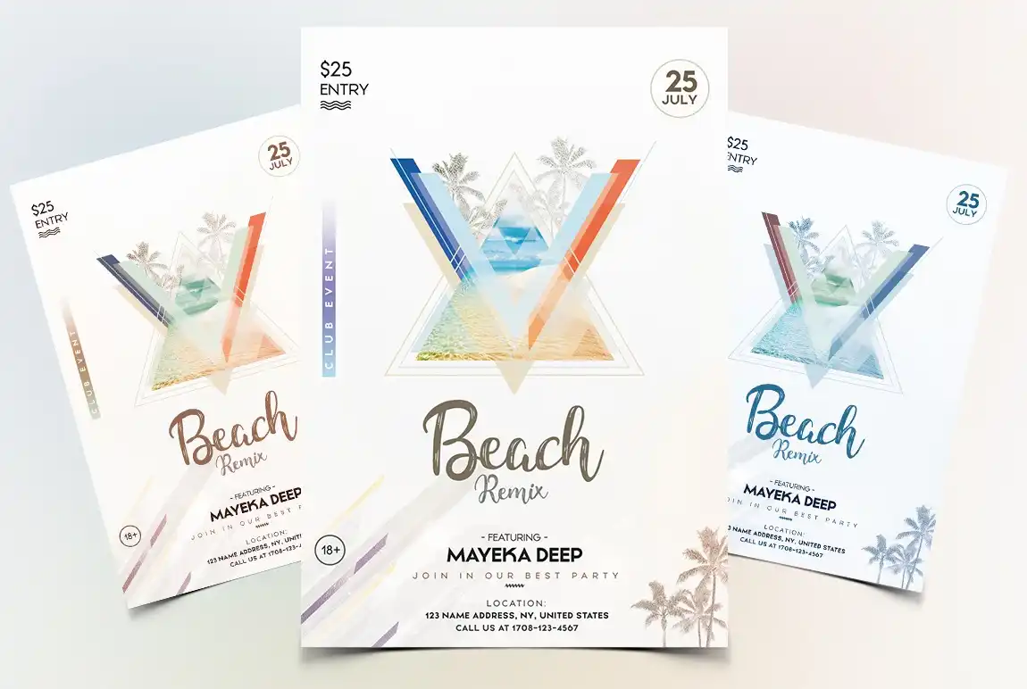 Beach Party Flyer Template