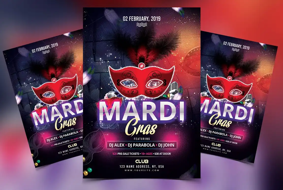 Carnival Mardi Gras Flyer